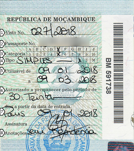 Visa mozambique en ligne